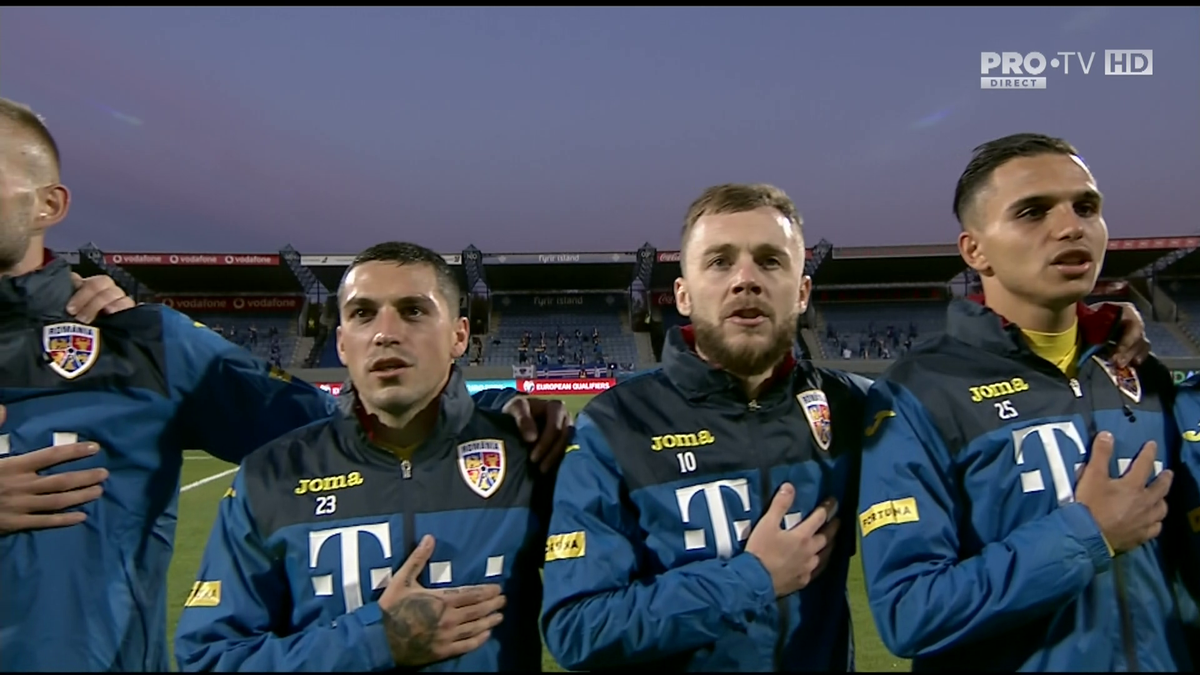 Islanda - România 2-1. FOTO Mario Camora e român! Momente emoționante la intonarea imnului