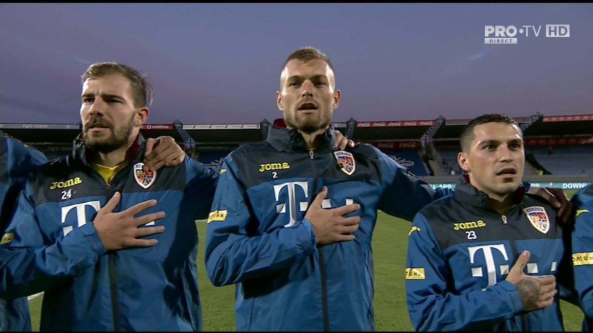 Islanda - România 2-1. FOTO Mario Camora e român! Momente emoționante la intonarea imnului