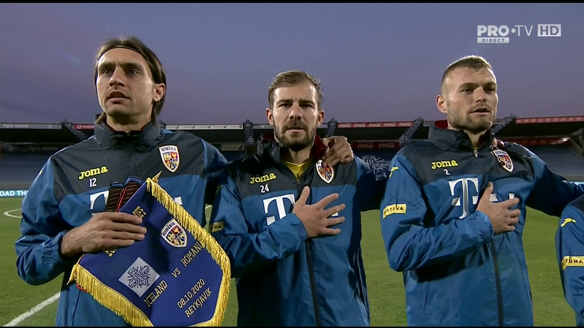 Islanda - România 2-1. FOTO Mario Camora e român! Momente emoționante la intonarea imnului