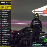 Mașinile Mercedes s-au acroșat la start, Hamilton a abandonat / Sursă foto: Twitter