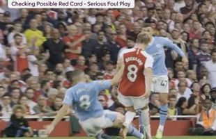 Decizii controversate la Arsenal - Manchester City » A scăpat incredibil de două ori de eliminare: „Dictatura arbitrilor a scăpat de sub control”