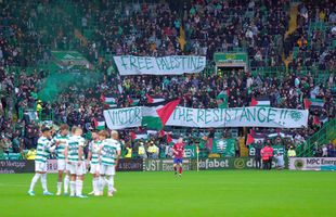 Fanii lui Celtic, de partea Palestinei în conflictul cu Israelul: „Glorie rezistenței” » Fostul jucător al scoțienilor le-a dat o replică dură: „Nu aveți nicio idee despre acest conflict! Nici măcar nu știți unde e Israelul pe hartă”