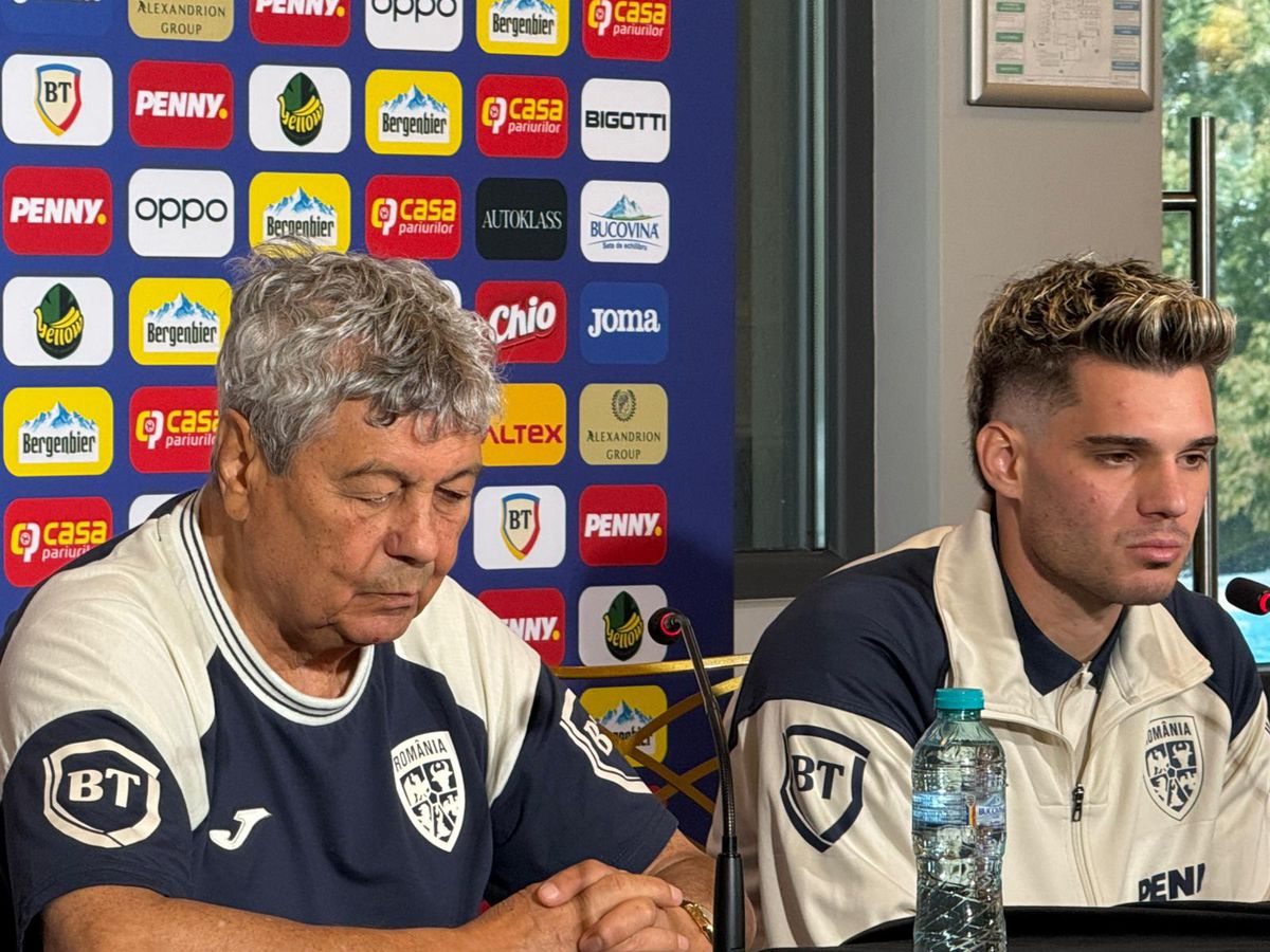 Mircea Lucescu și Ianis Hagi, conferința de presă premergătoare duelului România - Moldova. Foto: Sergiu Alexandru (GSP)