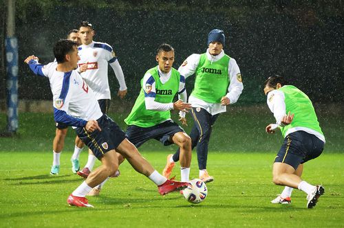 „Tricolorii”, la unul dintre ultimele antrenamente înaintea meciului cu Moldova // foto: frf.ro