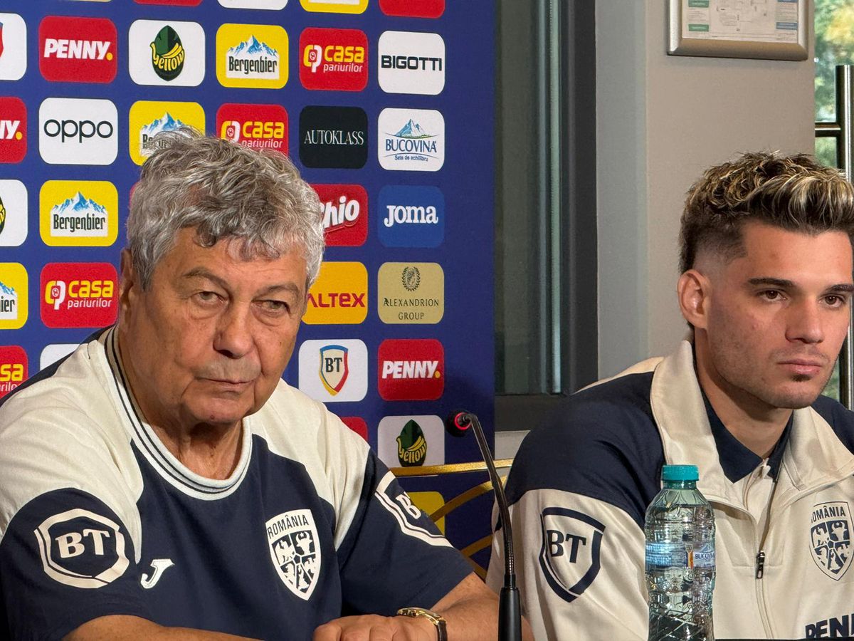 Mircea Lucescu și Ianis Hagi, conferința de presă premergătoare duelului România - Moldova. Foto: Sergiu Alexandru (GSP)
