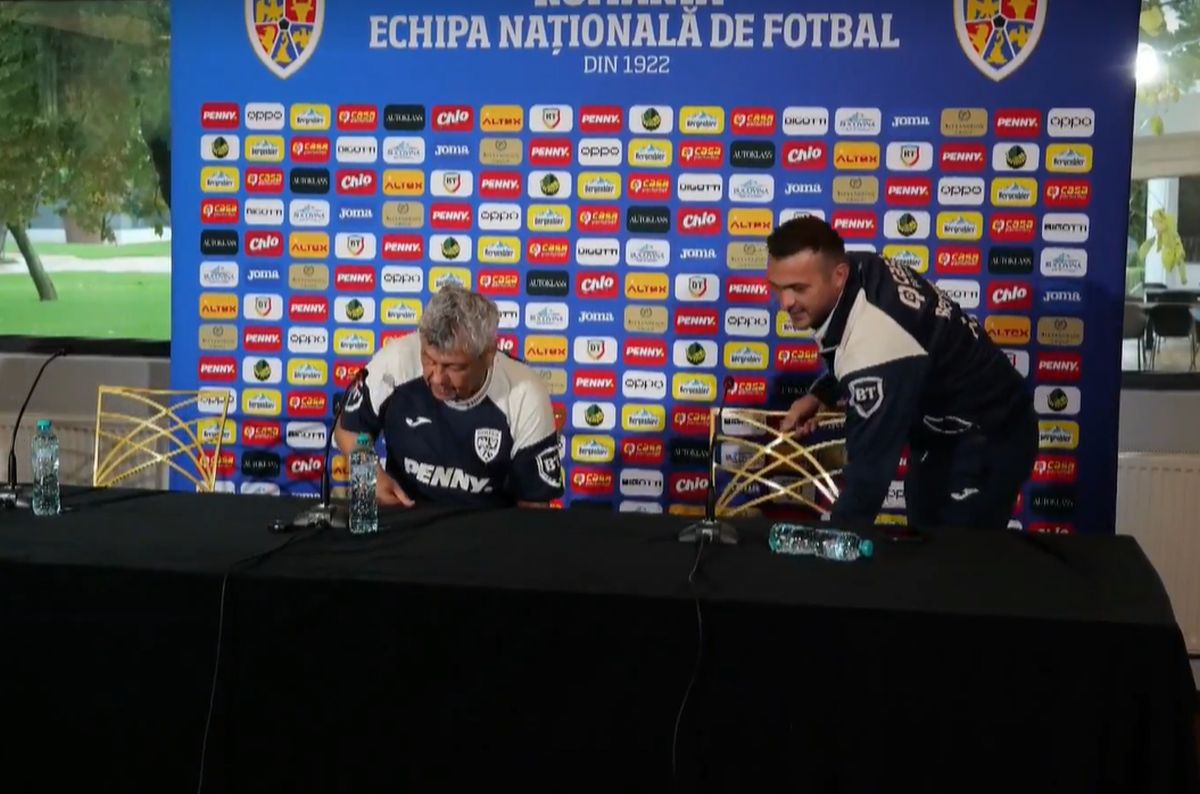 Mircea Lucescu și Ianis Hagi, conferința de presă premergătoare duelului România - Moldova. Foto: Sergiu Alexandru (GSP)