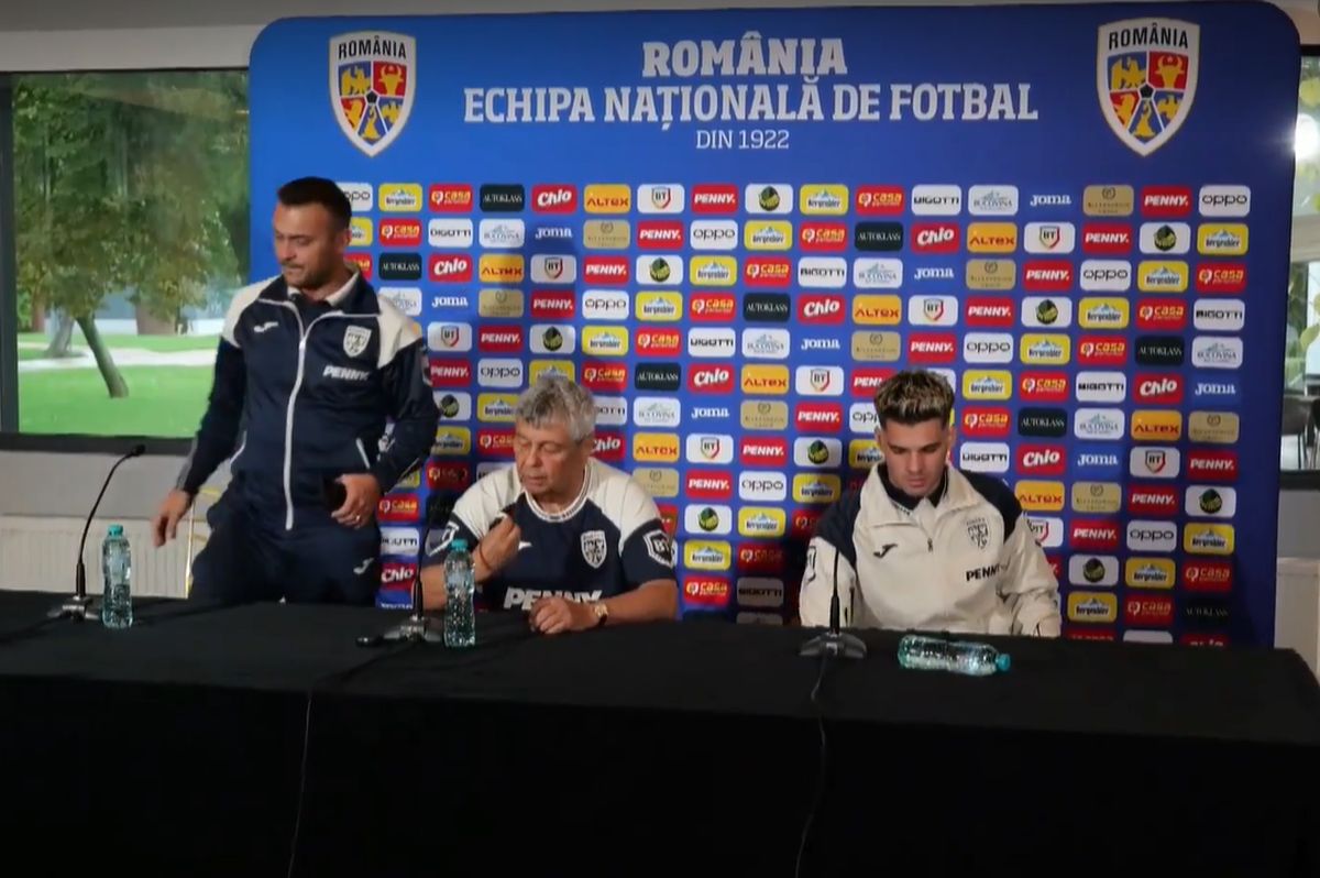 Mircea Lucescu și Ianis Hagi, conferința de presă premergătoare duelului România - Moldova. Foto: Sergiu Alexandru (GSP)