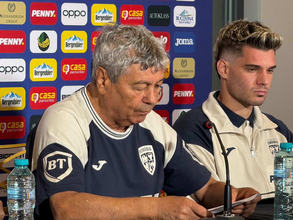 Mircea Lucescu și Ianis Hagi, conferința de presă premergătoare duelului România - Moldova. Foto: Sergiu Alexandru (GSP)