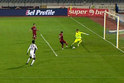 Gafa lui Micle în FC Argeș - CFR Cluj // foto: captură @ Telekom Sport