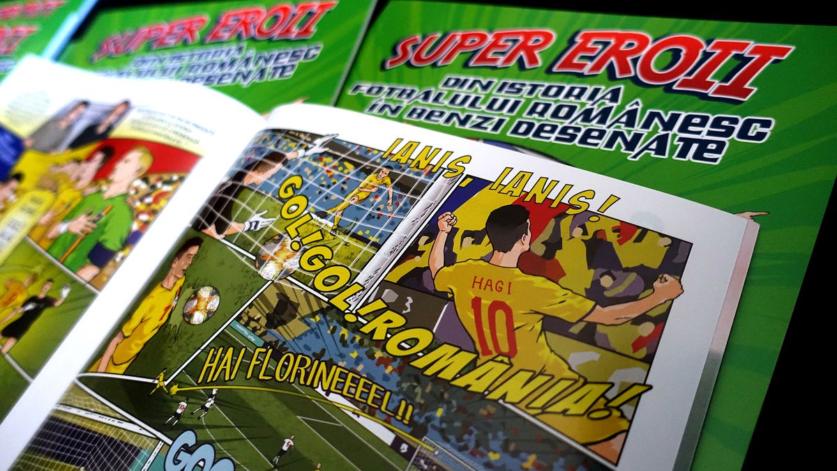 Momentele de aur ale echipei naționale au prins viață într-o carte de benzi desenate semnată de Mihai Ionuț Grăjdeanu
