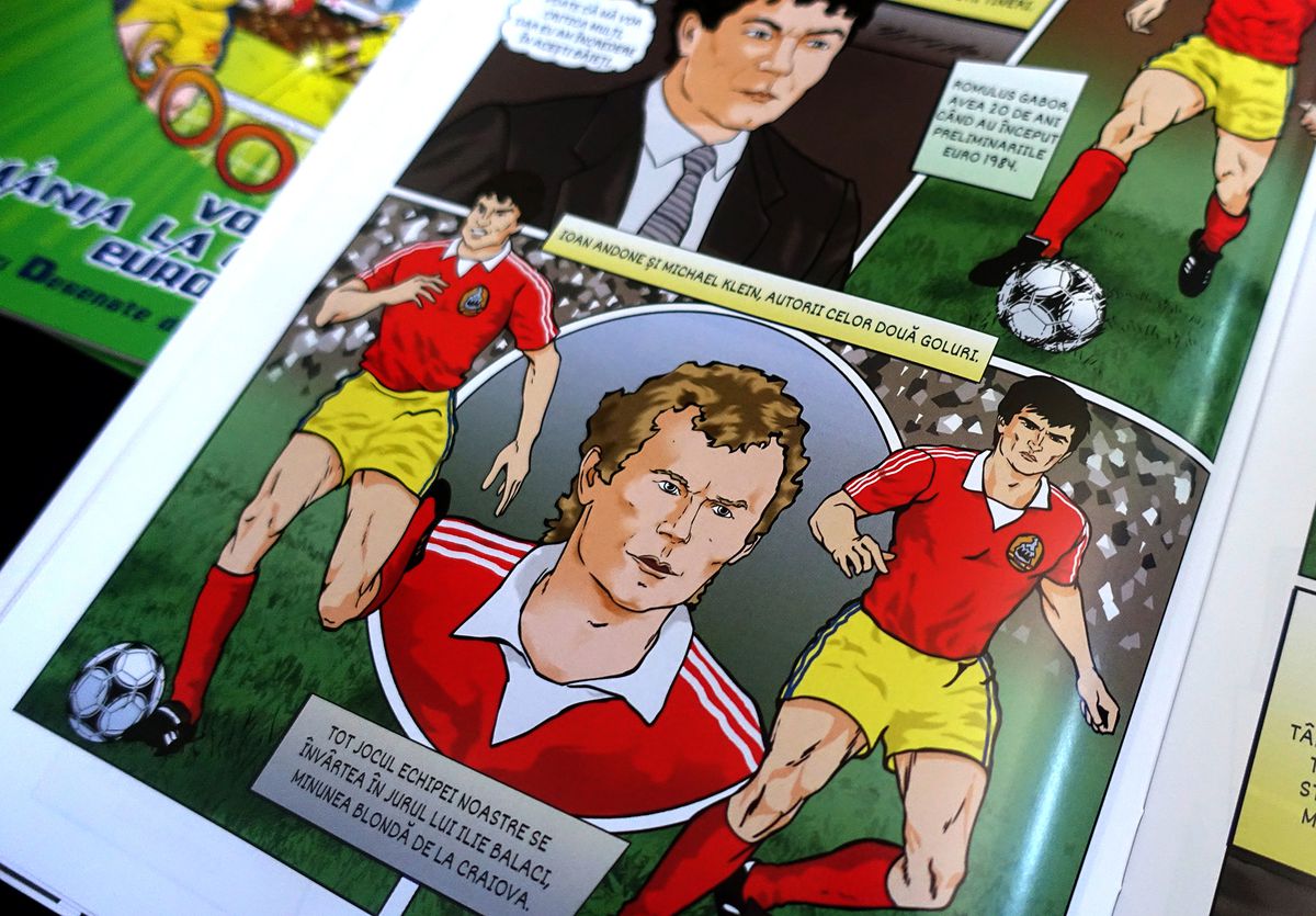 Momentele de aur ale echipei naționale au prins viață într-o carte de benzi desenate semnată de Mihai Ionuț Grăjdeanu
