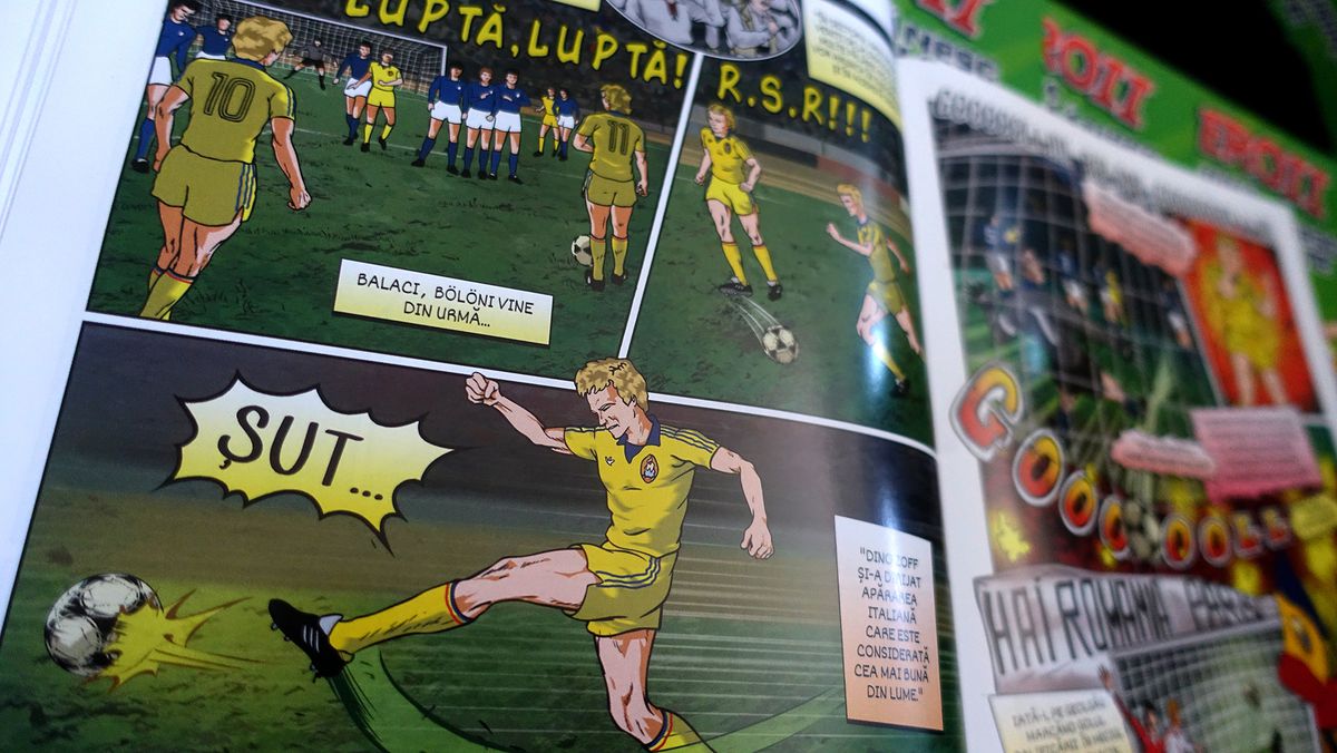 Momentele de aur ale echipei naționale au prins viață într-o carte de benzi desenate semnată de Mihai Ionuț Grăjdeanu