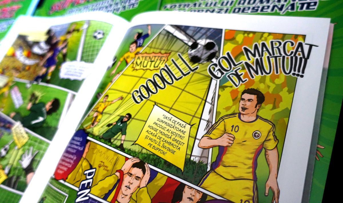 Momentele de aur ale echipei naționale au prins viață într-o carte de benzi desenate semnată de Mihai Ionuț Grăjdeanu