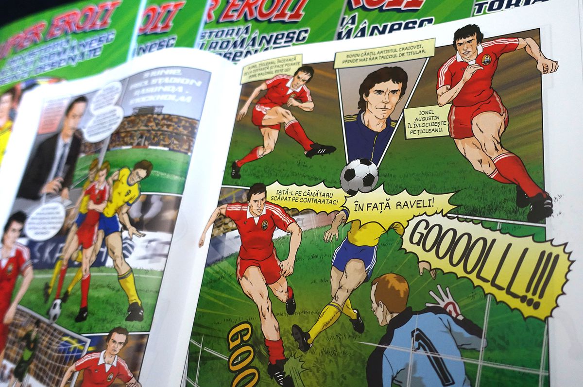 Momentele de aur ale echipei naționale au prins viață într-o carte de benzi desenate semnată de Mihai Ionuț Grăjdeanu