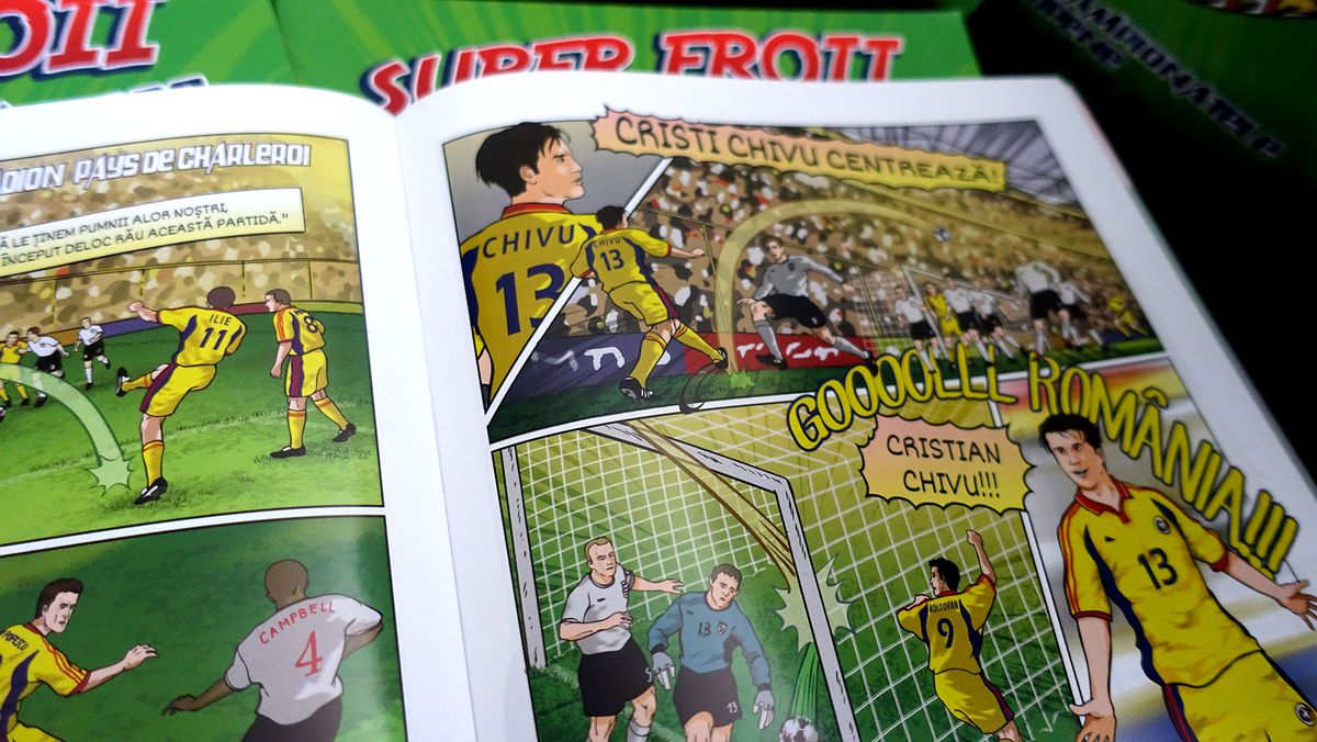Momentele de aur ale echipei naționale au prins viață într-o carte de benzi desenate semnată de Mihai Ionuț Grăjdeanu