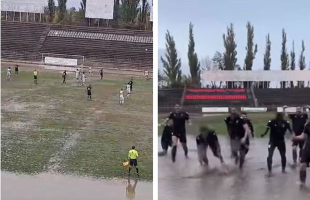 Între timp, în România » Teren micșorat cu 3 metri în timpul meciului! Imagini nemaivăzute