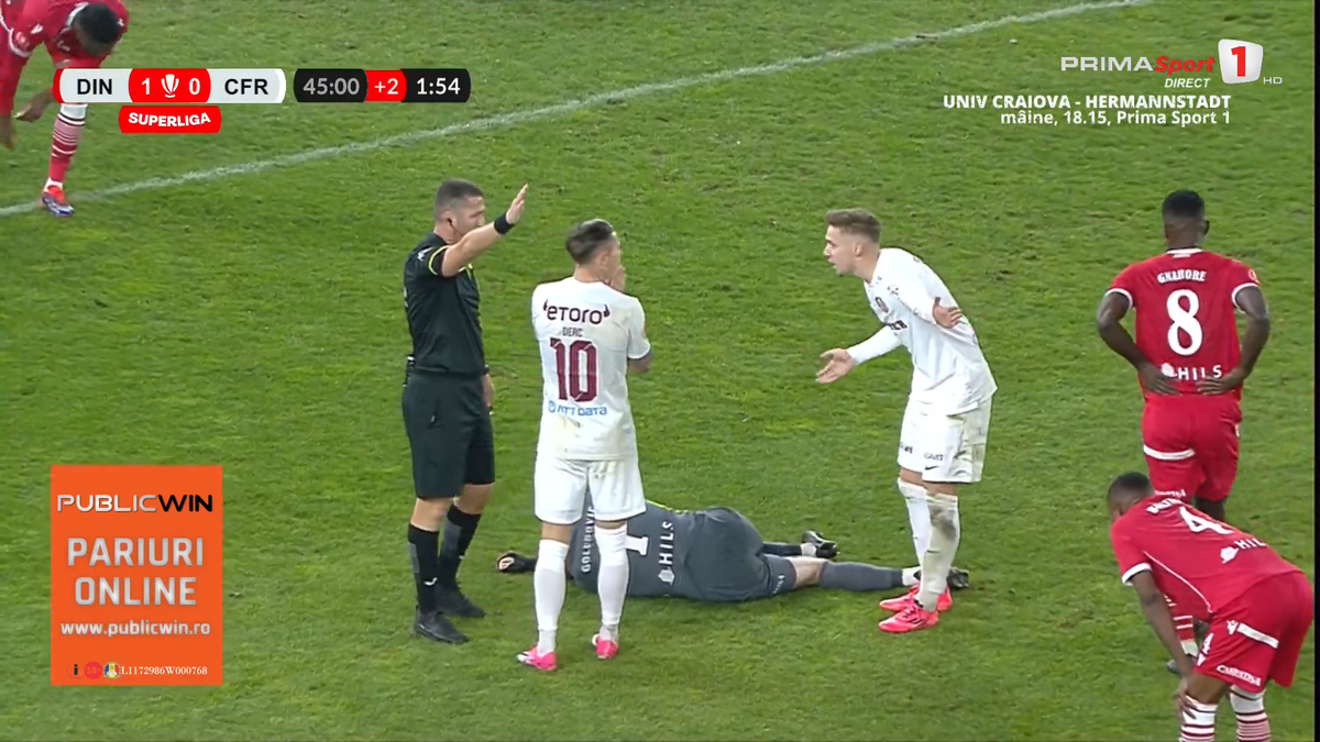 Gafa lui Golubovic în Dinamo - CFR Cluj