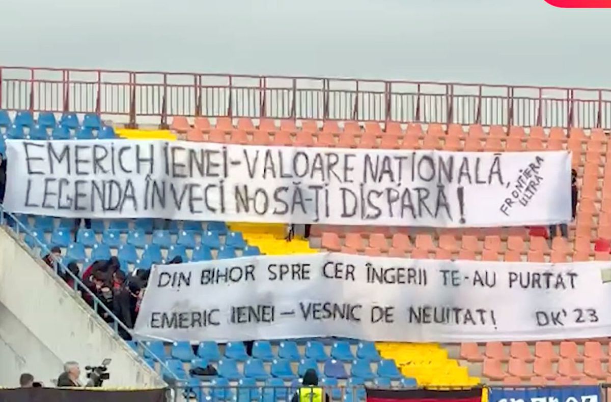Oradea și-a cinstit legenda » Stadionul a vibrat în memoria lui Emeric Ienei, la meciul Bihorului din Liga 2