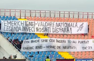 Oradea și-a cinstit legenda » Stadionul a vibrat în memoria lui Emeric Ienei, la meciul Bihorului din Liga 2