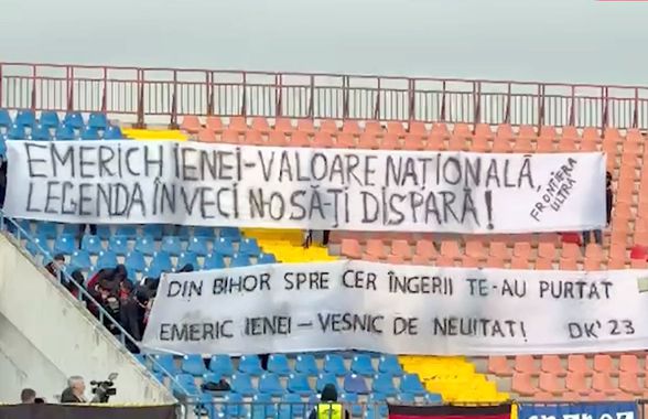 Oradea și-a cinstit legenda » Stadionul a vibrat în memoria lui Emeric Ienei, la meciul Bihorului din Liga 2