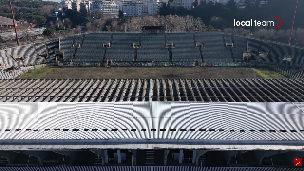Cum a ajuns să arate stadionul Flaminio, situat chiar în centrul Romei
