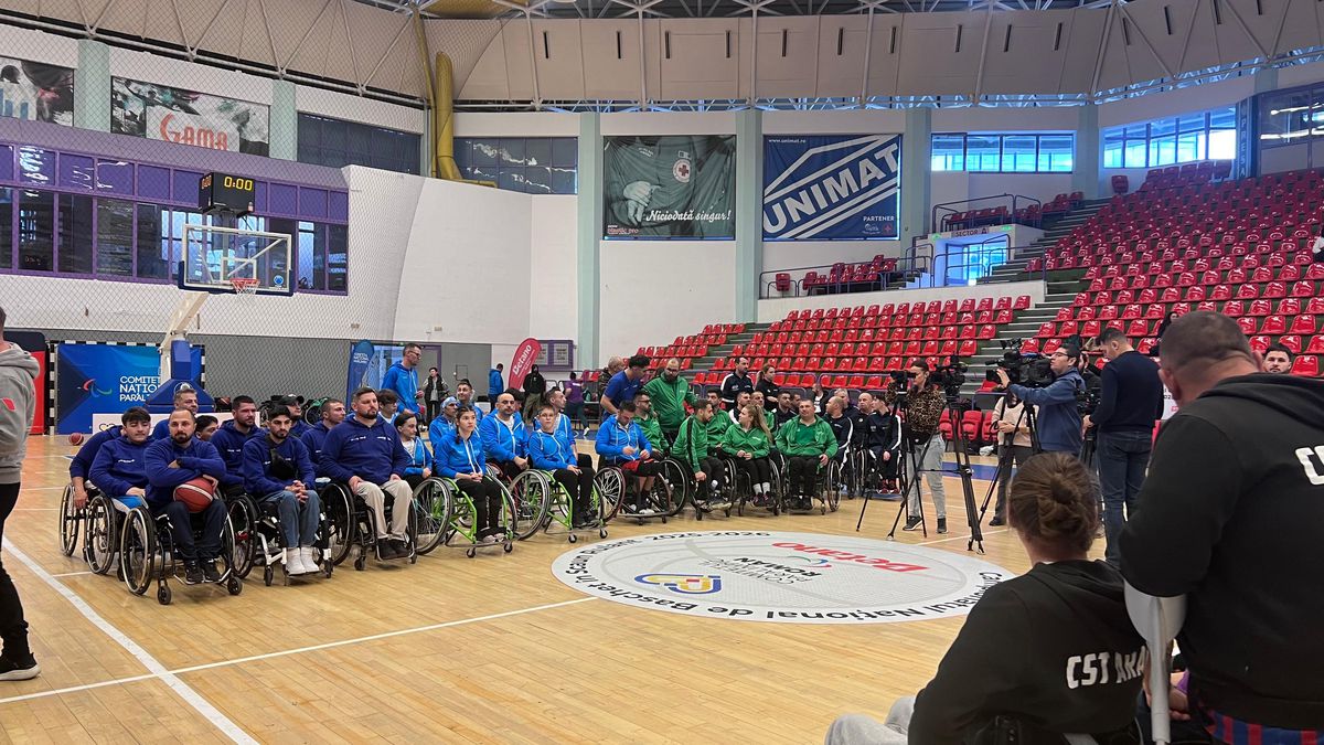 Ceremonia de deschidere a Campionatului Național de Baschet în Fotoliu Rulant