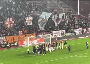 „Cine e pe primul loc? Rapid e!” » Scandarea favorită a fanilor giuleșteni, după victoria cu FC Argeș: ce adversar au aclamat