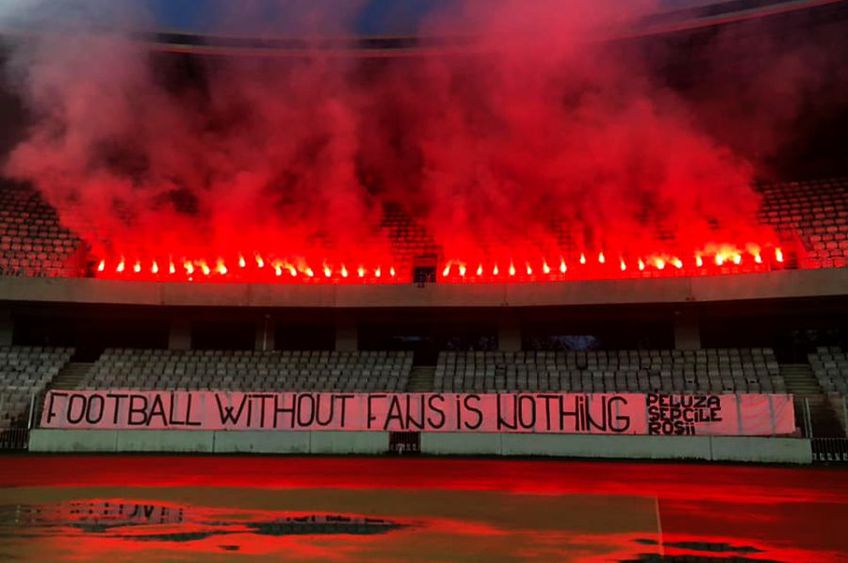 Suporterii lui U Cluj  au păcălit forțele de ordine la ultimul meci