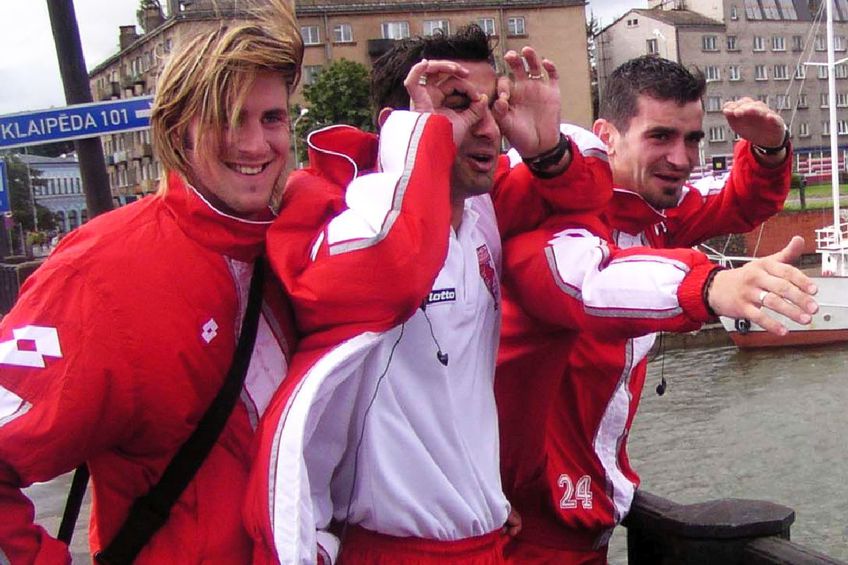 Gregory Delwarte, în stânga, alături de Niculescu și Bărcăuan / Sursă foto: Arhivă GSP