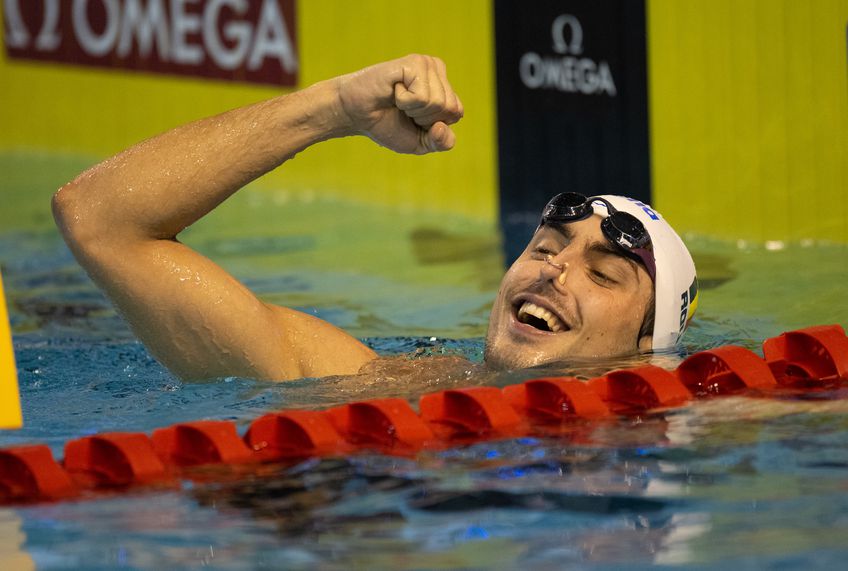 Andrei Ungur, bronz la 100 de metri spate la Campionatul European de înot în bazin scurt de la Otopeni // FOTO: Raed Krishan