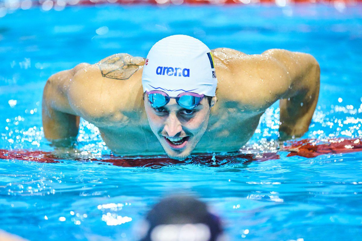 FOTO Andrei Ungur, bronz la 100 de metri spate la Campionatul European de înot în bazin scurt de la Otopeni