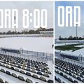 Cu 9 ore înainte de Poli Iași - UTA, terenul era acoperit de zăpadă // sursă foto: Facebook @ FC Politehnica Iasi