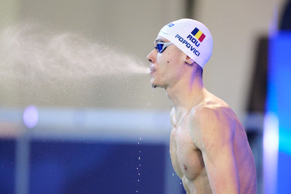 David Popovici s-a calificat cu primul timp în finala de la 200 m liber! Are șansa să-și apare titlul