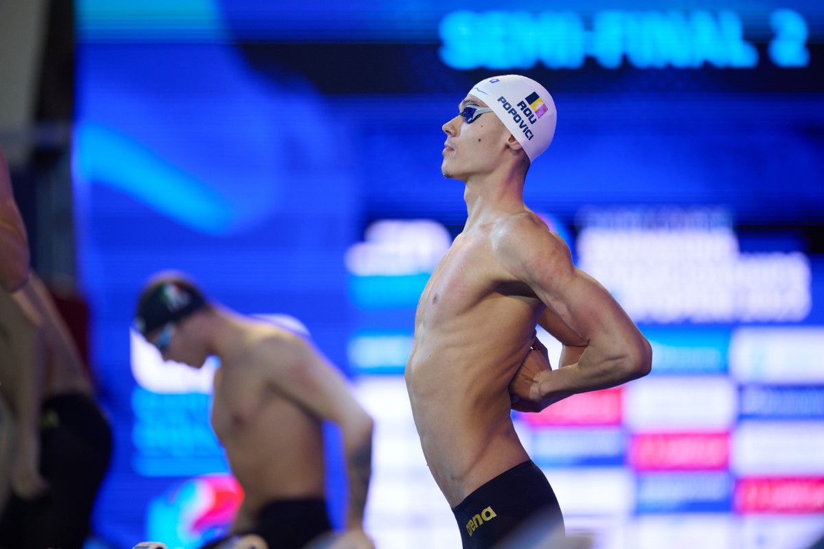 David Popovici s-a calificat cu primul timp în finala de la 200 m liber! Are șansa să-și apare titlul