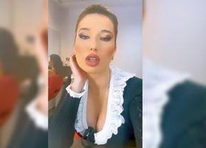Focus pe decolteu! Cum s-a filmat Maria Iordănescu pe Instagram