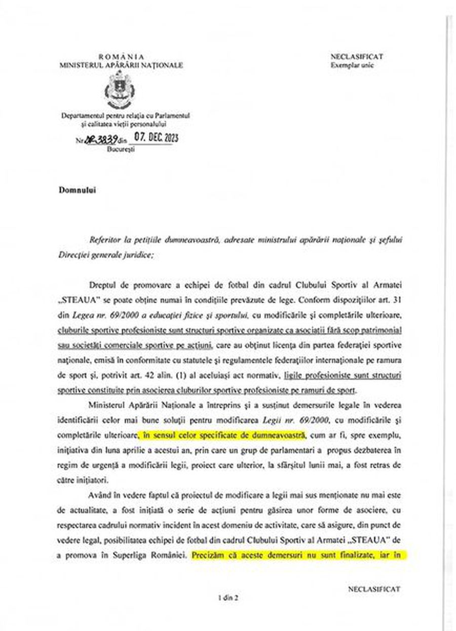 Nicio soluție viabilă pentru ca Steaua să poată promova în SuperLigă! Informații de ultimă oră de la MApN