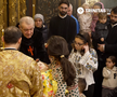 Gigi Becali la Sfânta Liturghie. FOTO: Captură Trinitas TV