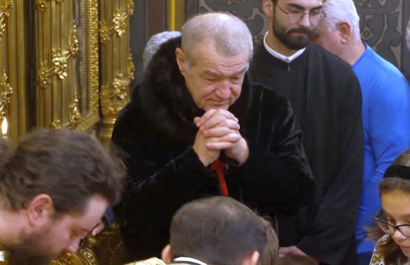 Gigi Becali a plâns în hohote la biserică, sub privirile fostului rival din Liga 1