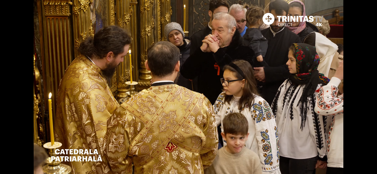 Gigi Becali a plâns în hohote la biserică, sub privirile fostului rival din Liga 1