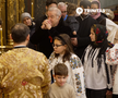 Gigi Becali la Sfânta Liturghie. FOTO: Captură Trinitas TV