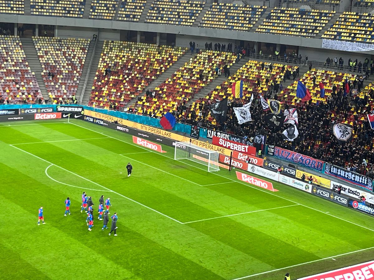 Nu s-a văzut la TV: ce au scandat jucătorii de la FCSB la centrul terenului, imediat după ce au devenit lideri în Superliga