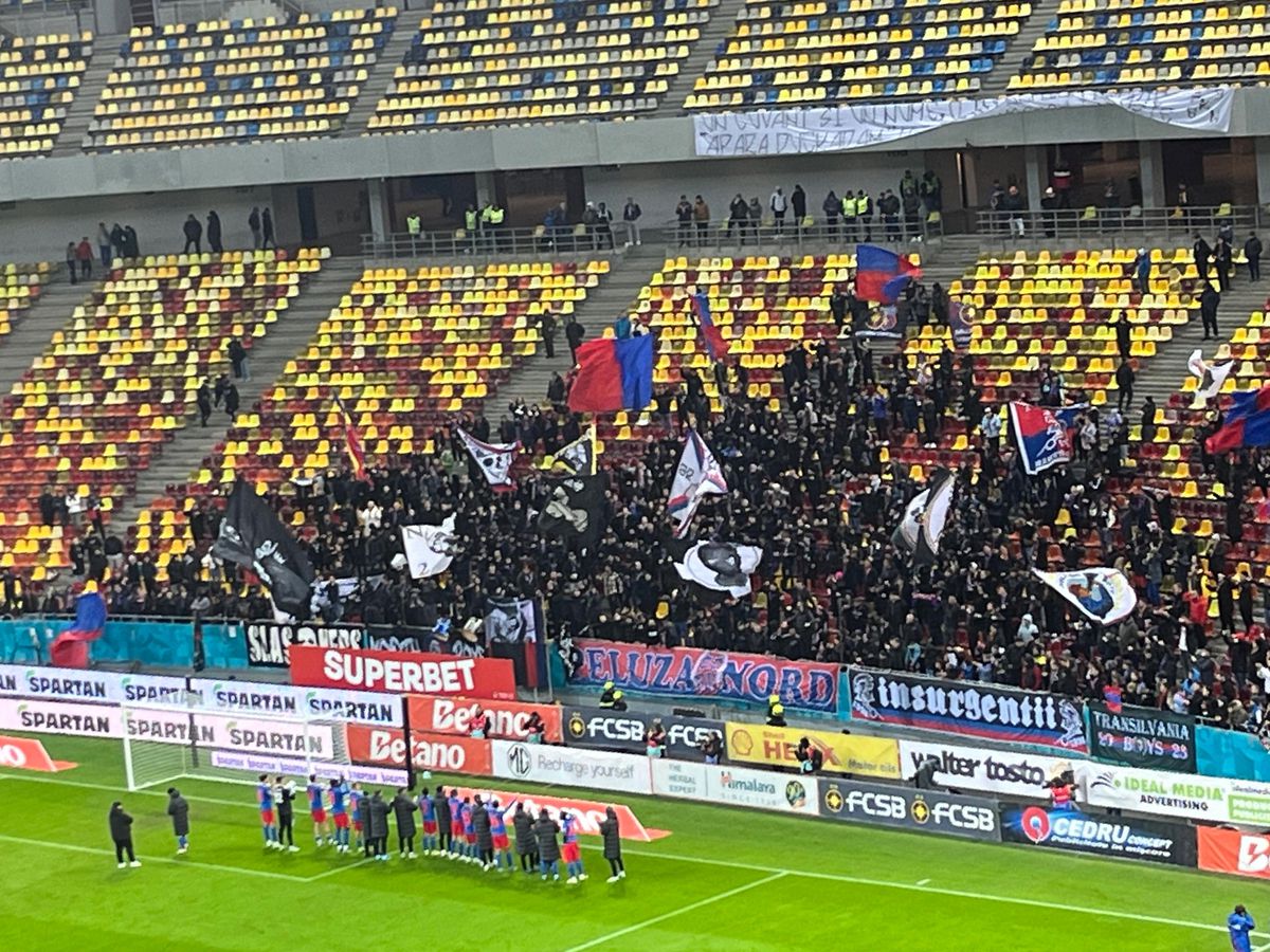 Nu s-a văzut la TV: ce au scandat jucătorii de la FCSB la centrul terenului, imediat după ce au devenit lideri în Superliga