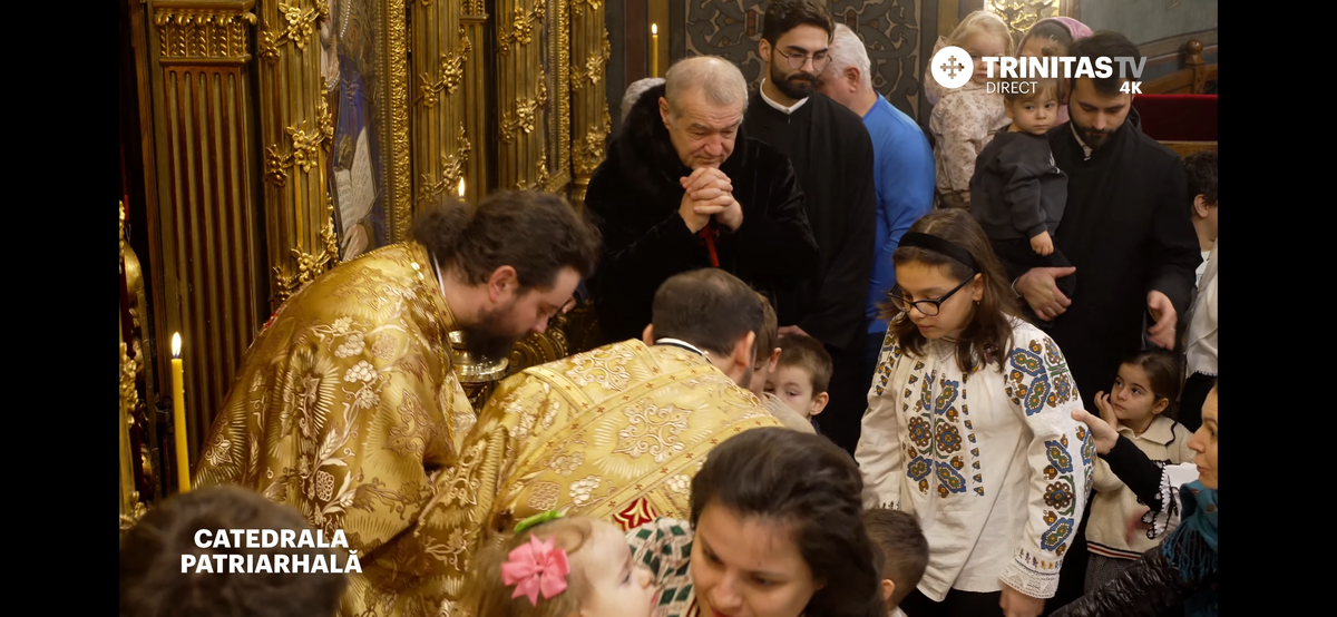 Gigi Becali a plâns în hohote la biserică, sub privirile fostului rival din Liga 1