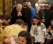 Gigi Becali la Sfânta Liturghie. FOTO: Captură Trinitas TV