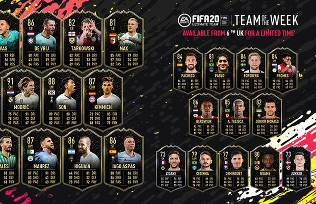 FIFA20 // A apărut echipa săptămânii » Premier League și Serie A domină, iar Varane, Pepe și Immobile sunt vedetele