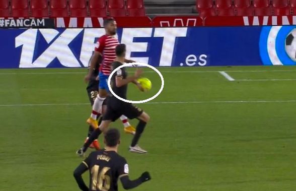 FOTO Barcelona, gol controversat în meciul cu Granada! Arbitrul a trecut cu vederea: „Scandalos”