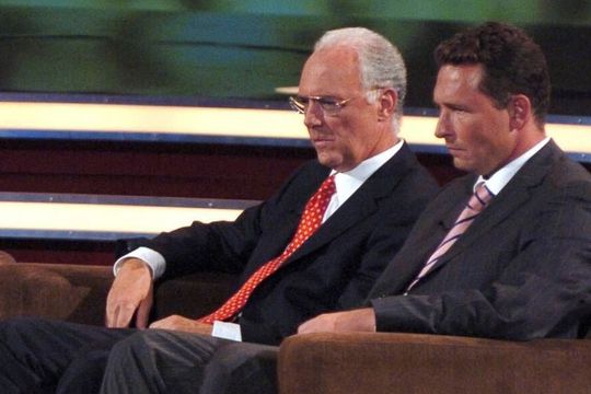 Franz și Stephan Beckenbauer, în 2005, când „Împăratul” a împlinit 60 de ani Foto: Imago