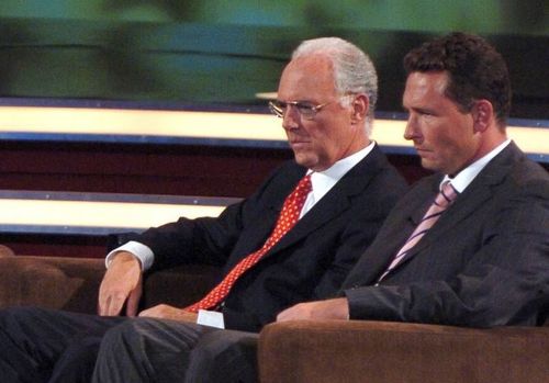 Franz și Stephan Beckenbauer, în 2005, când „Împăratul” a împlinit 60 de ani Foto: Imago