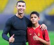 Cristiano Ronaldo și fiul său la antrenamentul lui Al-Nassr