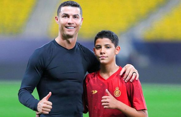 Fiul lui Cristiano Ronaldo, execuție genială! » L-a învățat să bată lovituri libere!